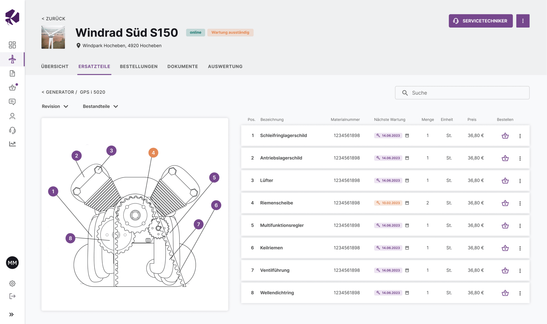 Screenshot eines Computers, der die CANCOM Customer Platform darstellt, mit Fokus auf digitalisierte Kundenprozesse und Automatisierungsfunktionen.