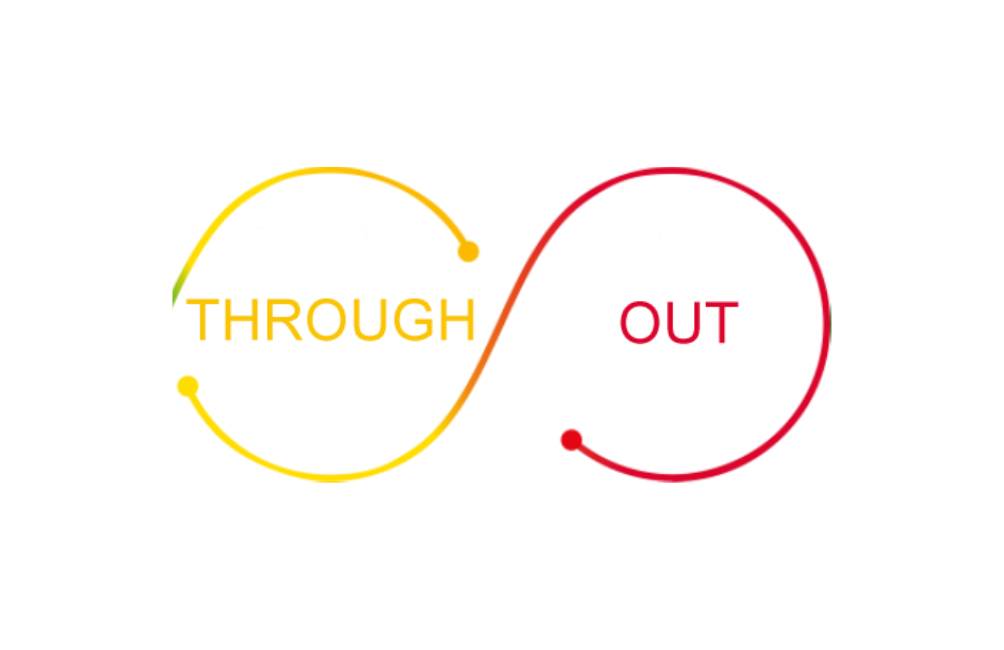 Grafische Darstellung einer farbenfrohen Linie mit Textelementen, die verschiedene Aspekte der IT-Sicherheitsstrategien symbolisiert.